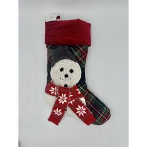 Pottery Barn Kids SNOWMAN Applique Christmas Stocking SOLD OUT In Stores…